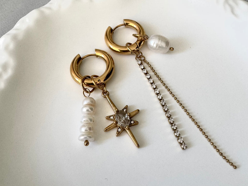 Sunfall Pearl Hoops