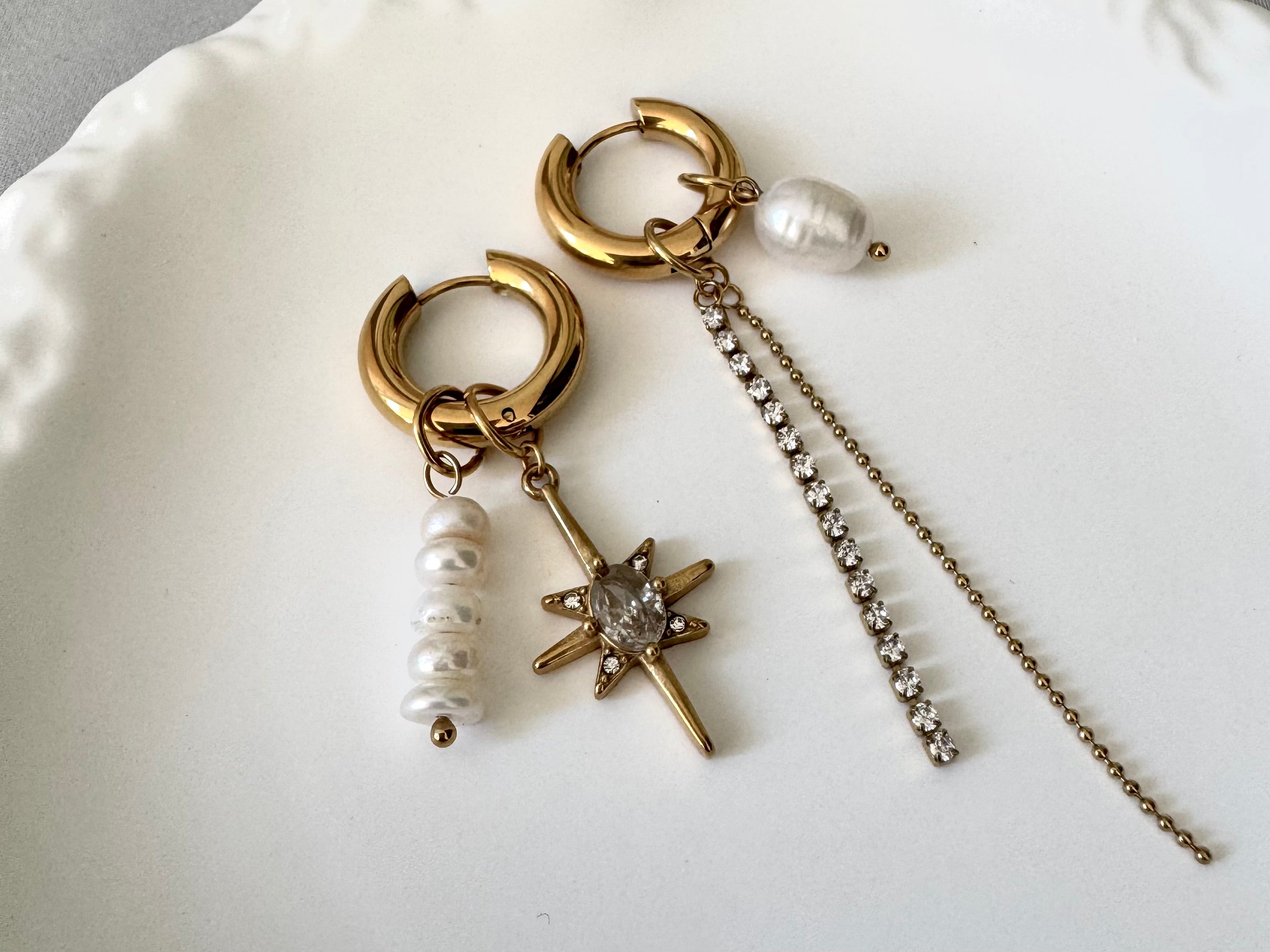 Sunfall Pearl Hoops