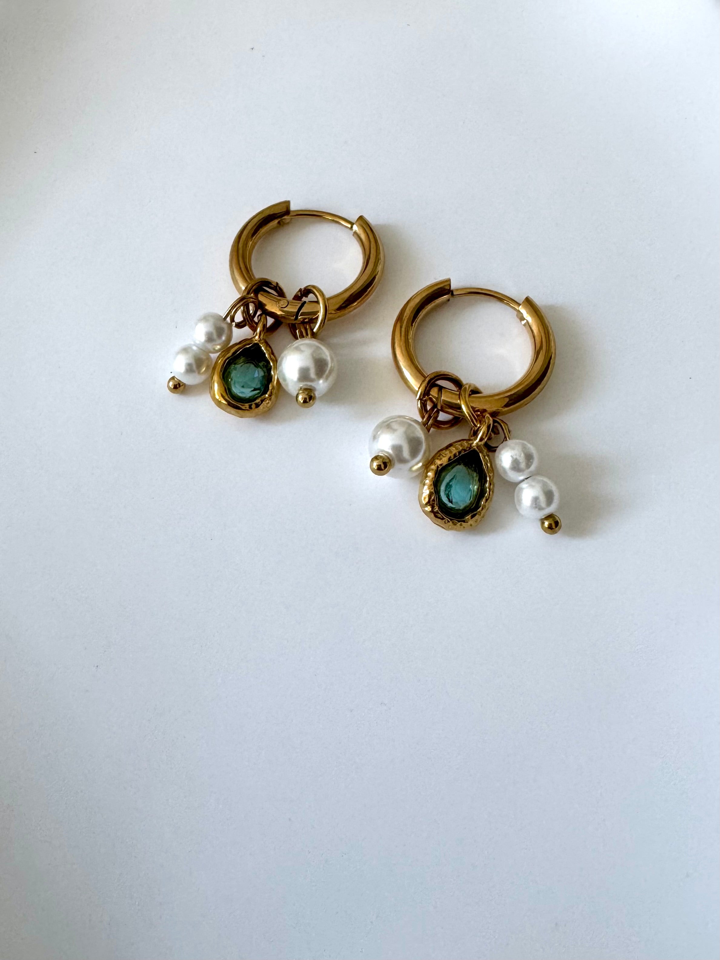 Tide Gem Hoops