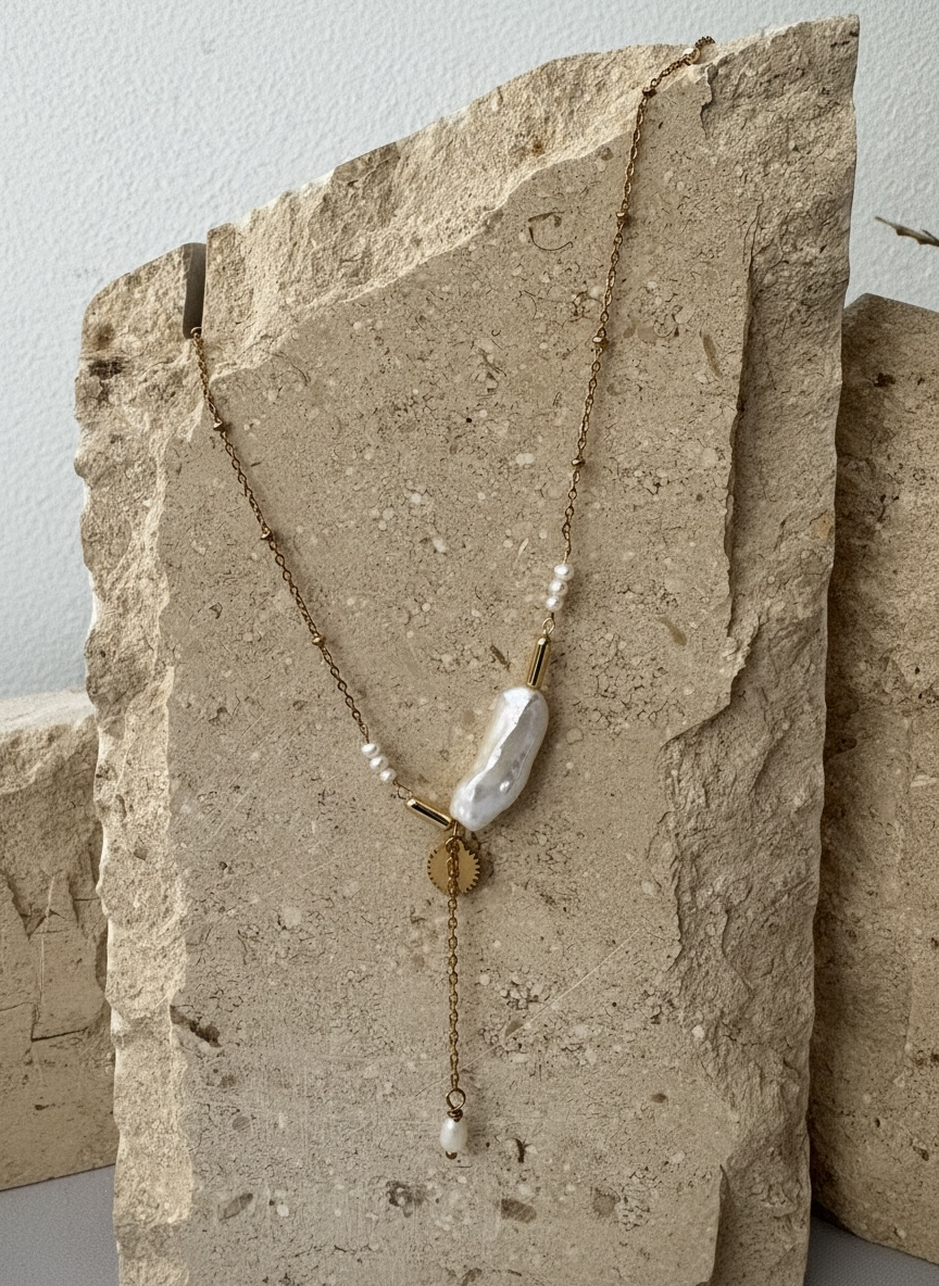 Driftline Pearl Necklace