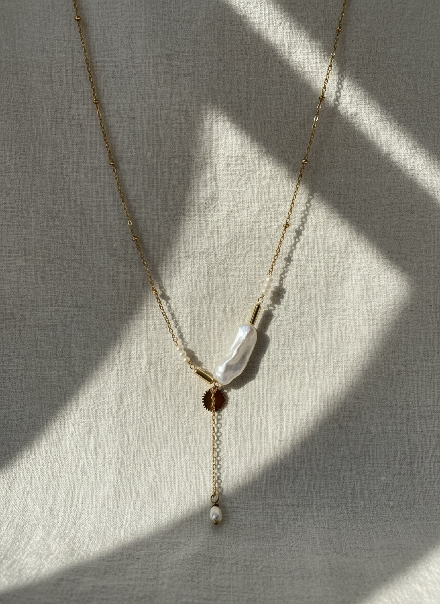 Driftline Pearl Necklace