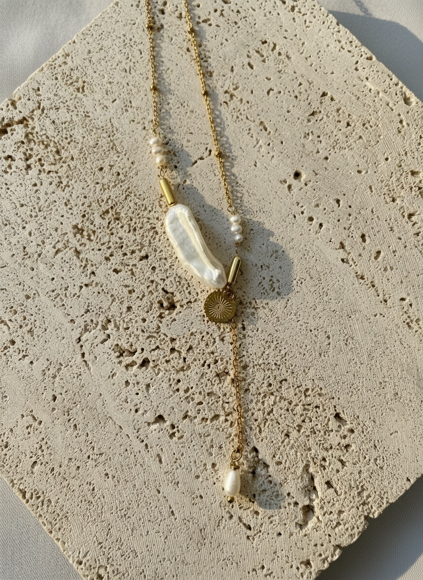 Driftline Pearl Necklace