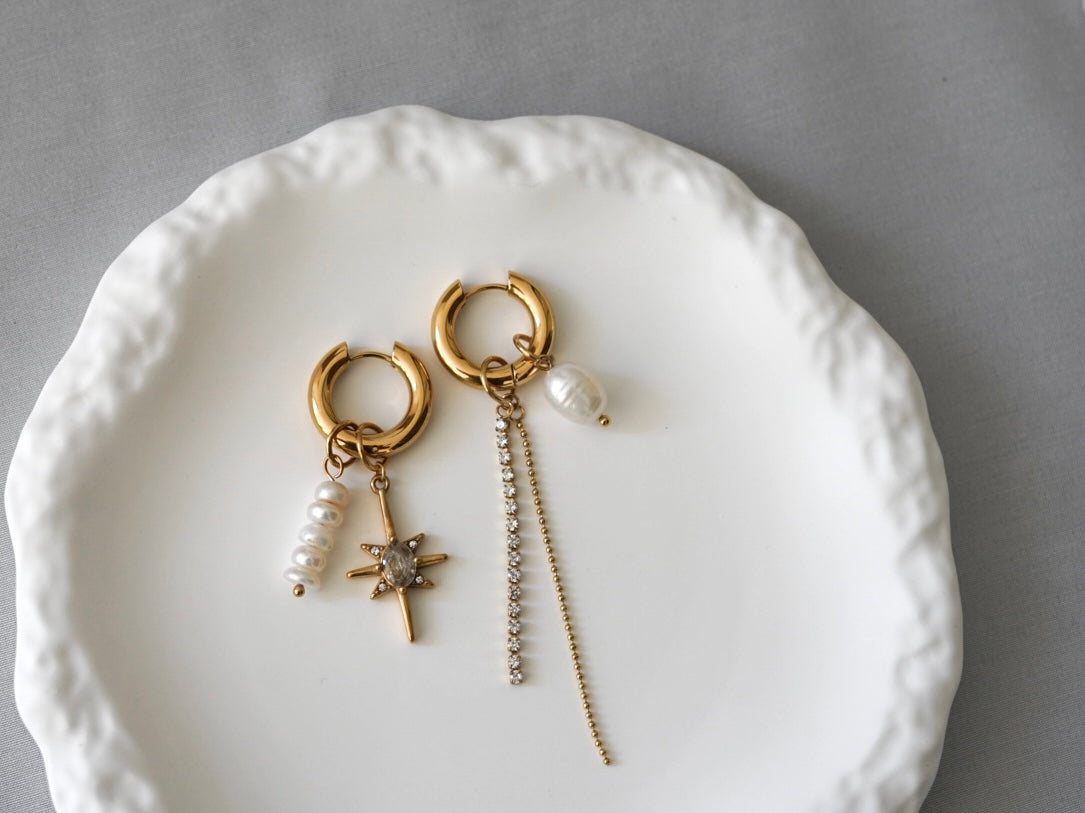 Sunfall Pearl Hoops